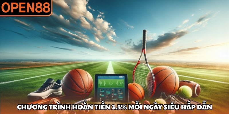 Chương trình hoàn tiền 3.5% mỗi ngày siêu hấp dẫn Thể thao OPEN88